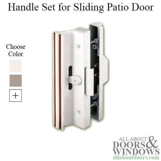 Handle Set for Sliding Patio Door, 4-15/16 inch -  Extruded Aluminum / Diecast - Choose Color