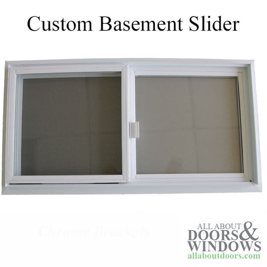 Columbia C580 Vinyl Sliding Basement Window w/ Exterior Fin