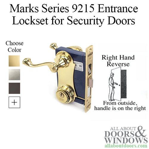 9215 Uni-Lock Lever Marks Mortise lock, RHR - Choose Color - 9215 Uni-Lock Lever Marks Mortise lock, RHR - Choose Color