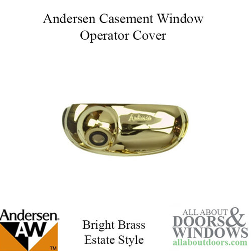 Andersen Enhanced Casement Window - Operator Cover - Estate Style - Polished Brass - 1995 -1998. - Andersen Enhanced Casement Window - Operator Cover - Estate Style - Polished Brass - 1995 -1998.