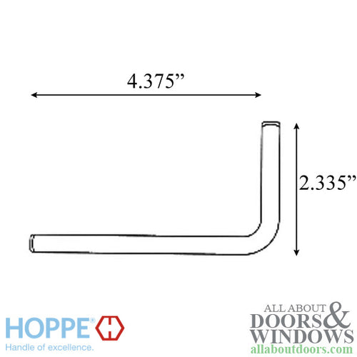 HOPPE Construction Handle for 8mm Square Spindle – Temporary Turning Handle - HOPPE Construction Handle for 8mm Square Spindle – Temporary Turning Handle