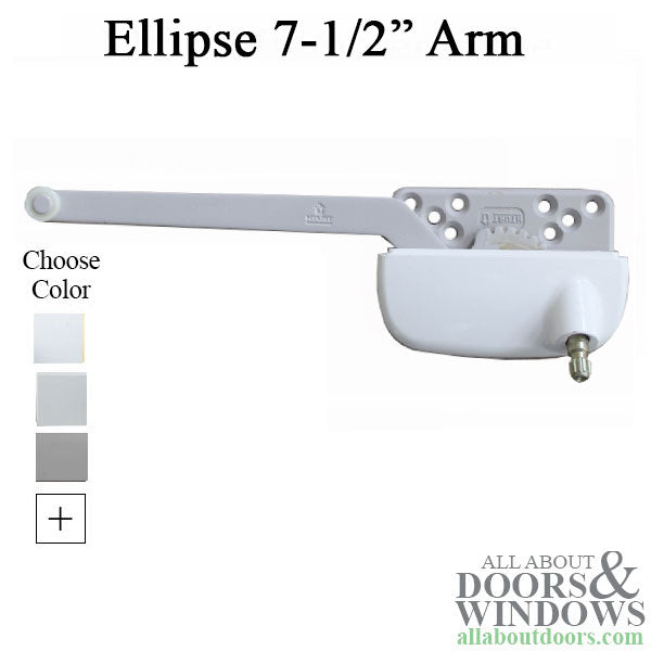 Truth 15.56 Ellipse 7-1/2 single arm casement operator, nylon roller, Left - Truth 15.56 Ellipse 7-1/2 single arm casement operator, nylon roller, Left