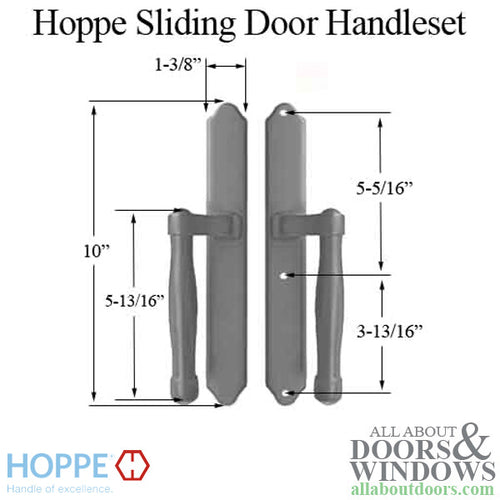 HOPPE HLS 9000 Sliding Door Handle Set Fixed Dummy Oil Rubbed Brass - HOPPE HLS 9000 Sliding Door Handle Set Fixed Dummy Oil Rubbed Brass