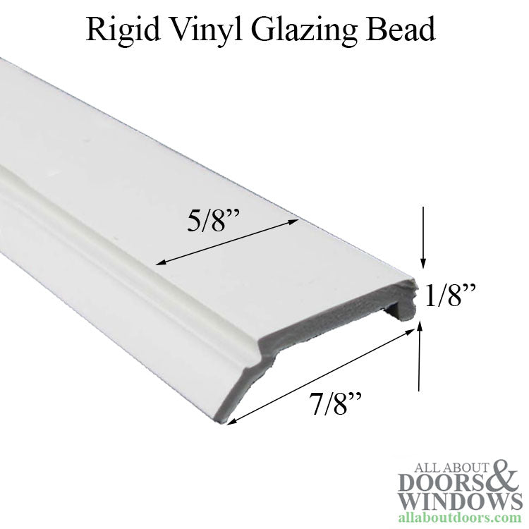 Glazing Bead, 3 line Shape, Rigid Vinyl Milgard Vinyl 14’ - Choose Color - Glazing Bead, 3 line Shape, Rigid Vinyl Milgard Vinyl 14’ - Choose Color