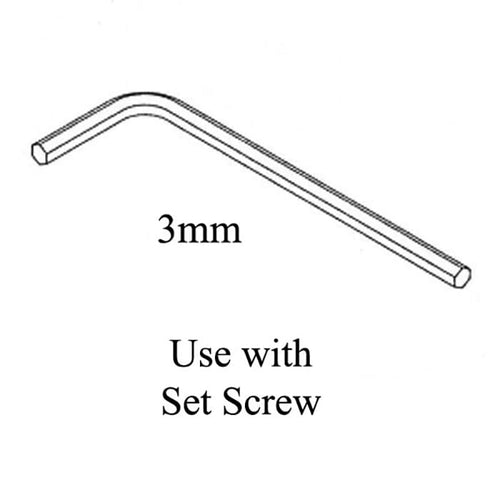 Hoppe 3mm Hex Wrench, Fits Lever Set Screw - Hoppe 3mm Hex Wrench, Fits Lever Set Screw