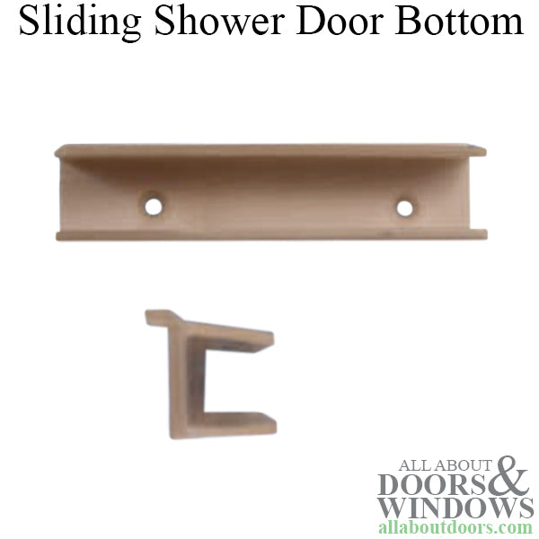 Guide, 5/8 Opening, Sliding Shower Door Bottom- Tan - Guide, 5/8 Opening, Sliding Shower Door Bottom- Tan