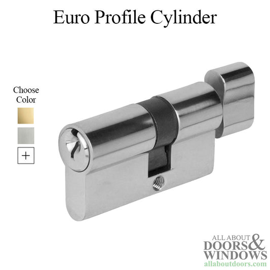 56.5mm Kwikset 24.5/32 Off Center 360 Euro Profile Cylinder with Thumbturn