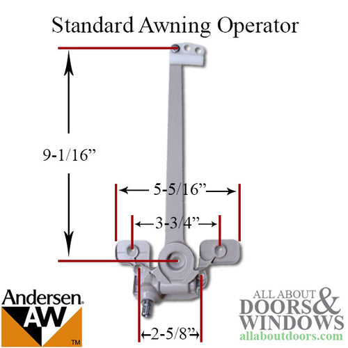 Andersen Awning Operator Standard Non-Handed Awning Operator for E-Z Awning Windows - Andersen Awning Operator Standard Non-Handed Awning Operator for E-Z Awning Windows