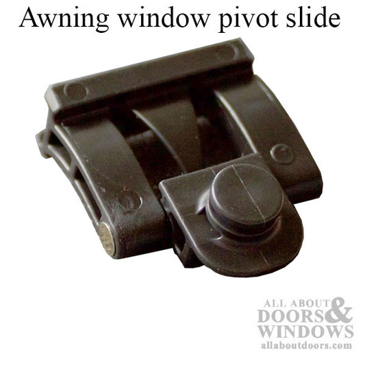 Awning window pivot slide assembly, Plastic - Black