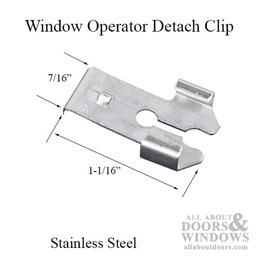 Stainless Steel Window Operator Detach Clip - Stainless Steel Window Operator Detach Clip