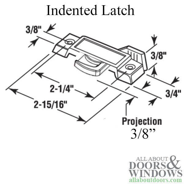2-1/4 Inch Sash Lock with 3/8 Inch Latch Projection - Choose Color - 2-1/4 Inch Sash Lock with 3/8 Inch Latch Projection - Choose Color