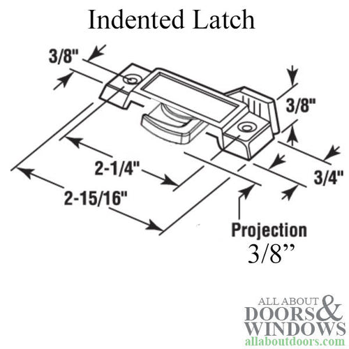 2-1/4 Inch Sash Lock with 3/8 Inch Latch Projection - Choose Color - 2-1/4 Inch Sash Lock with 3/8 Inch Latch Projection - Choose Color