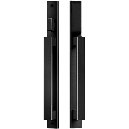 Modern Contemporary Inline Sliding Patio Door Handle Set Active Non-Keyed with Interior Thumbturn