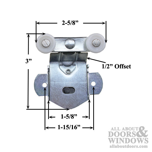 Discontinued - Sterling Hardware 2-Wheel Sliding Closet Door Roller Assemblies - Discontinued - Sterling Hardware 2-Wheel Sliding Closet Door Roller Assemblies