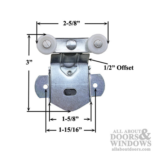 Discontinued - Sterling Hardware 2-Wheel Sliding Closet Door Roller Assemblies - Discontinued - Sterling Hardware 2-Wheel Sliding Closet Door Roller Assemblies