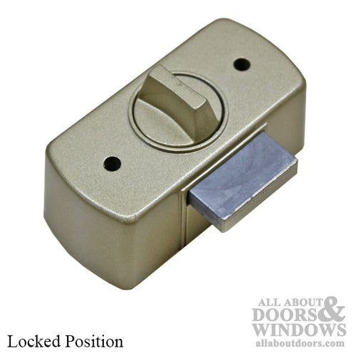 Storm Door Deadbolt Inside Lock 0.75 Inch Offset 0.20 Inch Throw Champagne - Storm Door Deadbolt Inside Lock 0.75 Inch Offset 0.20 Inch Throw Champagne