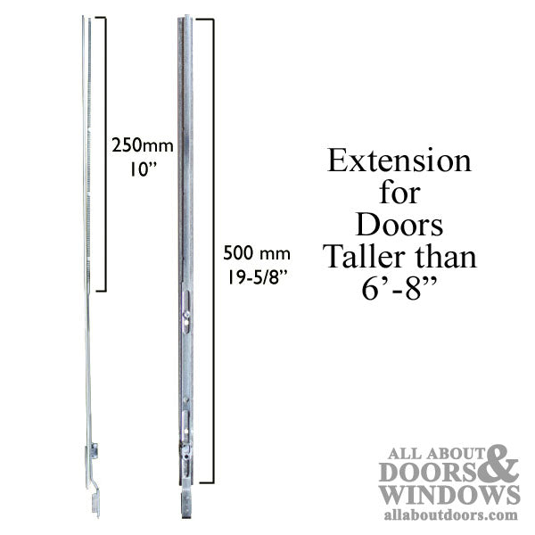 Shootbolt 500mm Extension for doors taller than  6 foot 8 inches - Shootbolt 500mm Extension for doors taller than  6 foot 8 inches