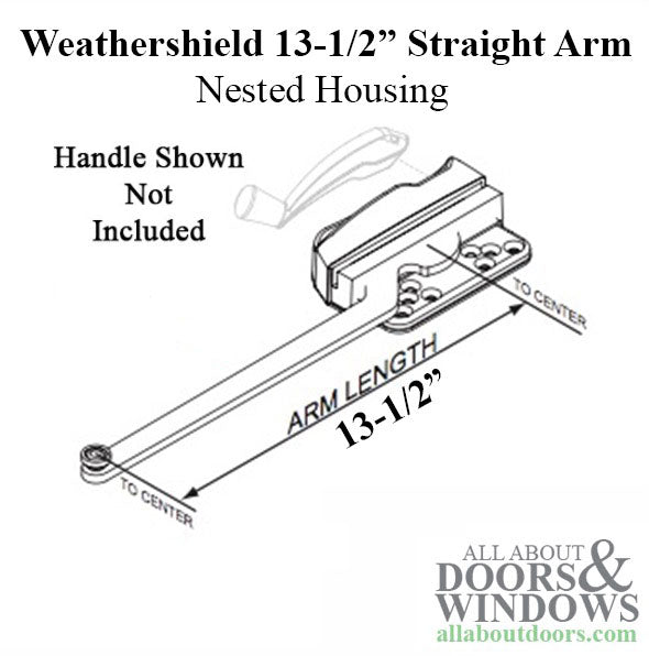 Truth 15.32 Weathershield 13-1/2 Straight Arm Casement Operator Left Hand - Truth 15.32 Weathershield 13-1/2 Straight Arm Casement Operator Left Hand