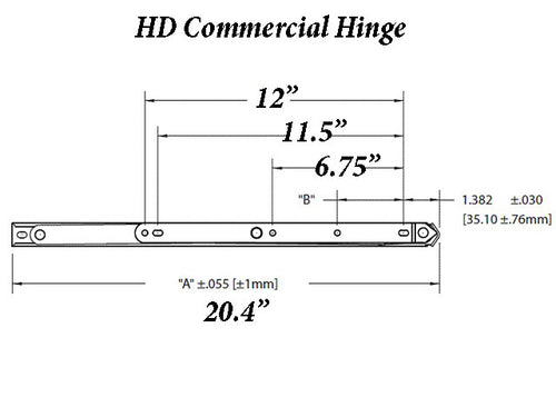 4 Bar Commercial Window Hinge, 7/8 x 20 in. Heavy Duty Window Track, Truth - Stainless Steel - 4 Bar Commercial Window Hinge, 7/8 x 20 in. Heavy Duty Window Track, Truth - Stainless Steel