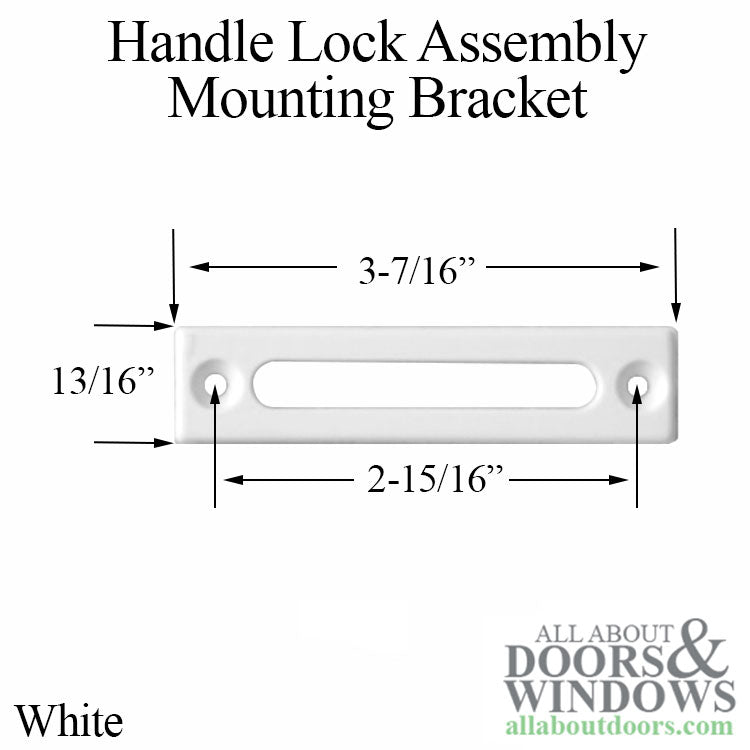 Roto Mounting Bracket,Handle Lock Assembly for casement window - White - Roto Mounting Bracket,Handle Lock Assembly for casement window - White