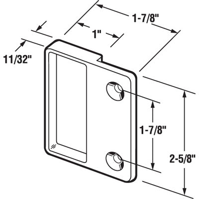 Pull - Vinyl Window Tilt Latch Hardware, Plastic - Black - Pull - Vinyl Window Tilt Latch Hardware, Plastic - Black