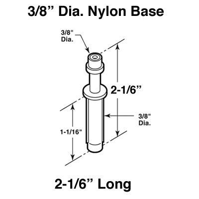 Top Pivot Guide for Bi Fold Door 2.062 Inch Length - Top Pivot Guide for Bi Fold Door 2.062 Inch Length