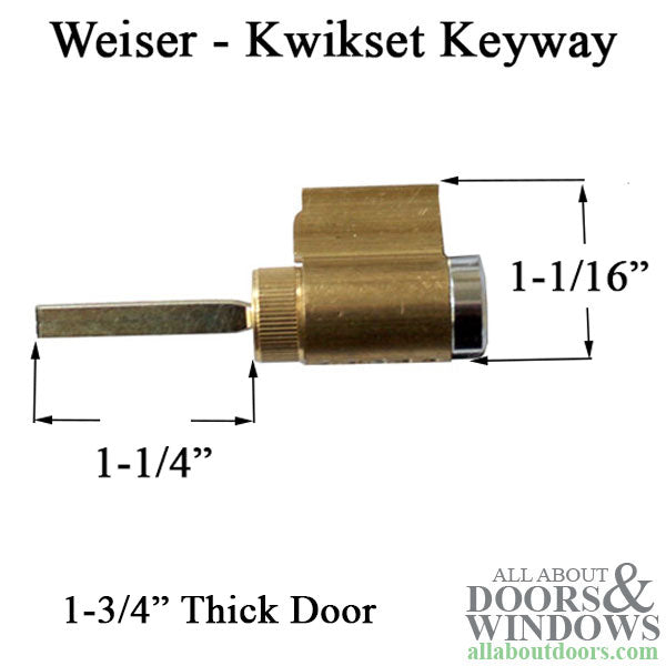 Key Cylinder, Trilennium 5 Pin Weiser / Kwiket  keyway, 1-3/4