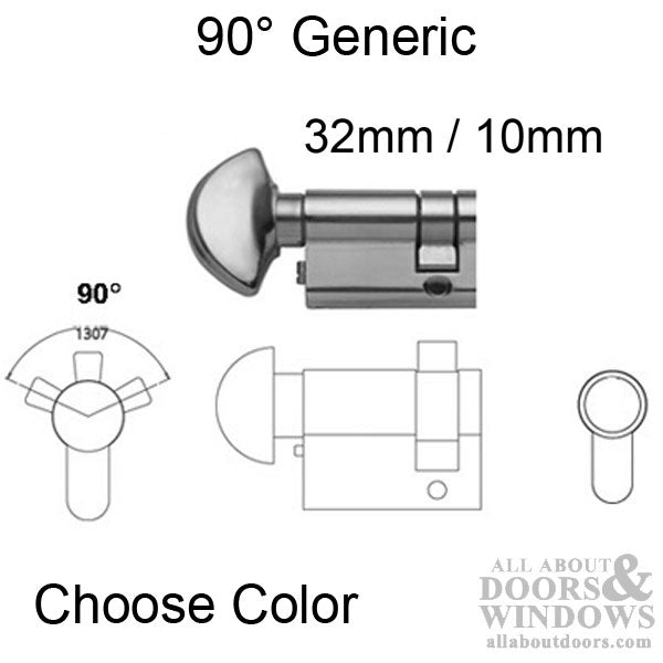 32 / 10 Inactive Non-Keyed 90 Degree Euro Profile Cylinder - 32 / 10 Inactive Non-Keyed 90 Degree Euro Profile Cylinder