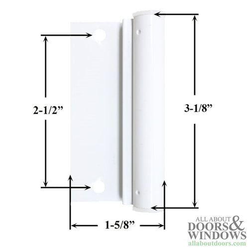 Andersen Lower Screen Door Hinge Leaf White - Andersen Lower Screen Door Hinge Leaf White