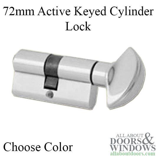 36/36 72mm Active Keyed 360° Euro Cylinder