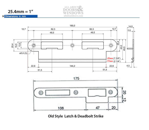 G-U Latch and Deadbolt Strike Plate Kit, Reversible, 2-1/4 Inch Door - Choose Color - G-U Latch and Deadbolt Strike Plate Kit, Reversible, 2-1/4 Inch Door - Choose Color