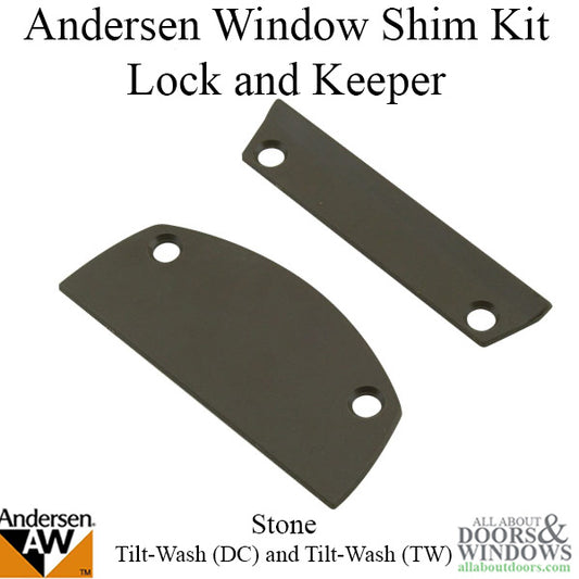 Andersen Tilt-Wash (DC) and Tilt-Wash (TW) Windows - Shim Kit - Lock and Keeper - Metal - Stone