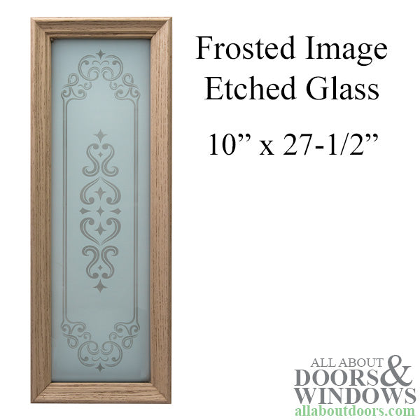 Rectangular Frosted Image Etched Glass door lite 10