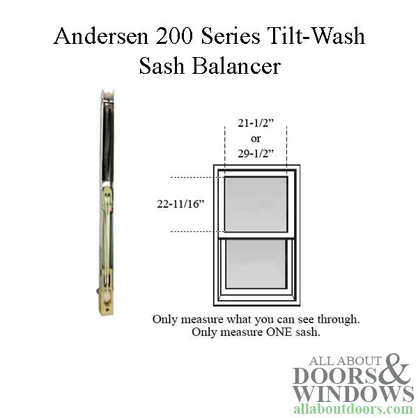 Andersen 200 Series Tilt-Wash Double Hung Sash Balancer - M846 - Andersen 200 Series Tilt-Wash Double Hung Sash Balancer - M846