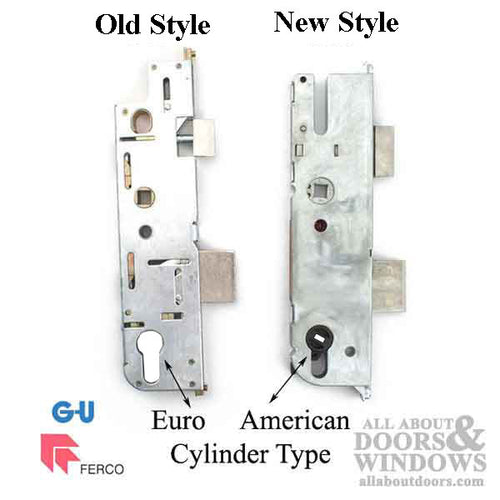 Euro Mortise Lock Case, Active 35/92 Gear, Old Style Replacement - Euro Mortise Lock Case, Active 35/92 Gear, Old Style Replacement
