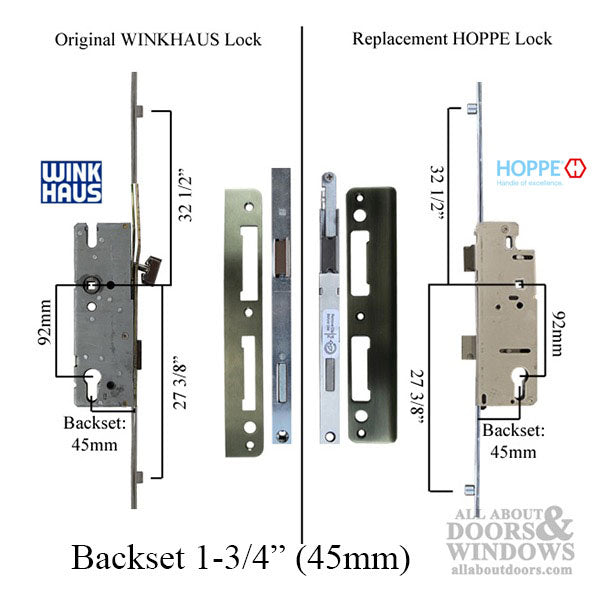 Winkhaus 5-Point Roller/Shootbolt Multipoint Lock for Weathershield pre-3/2002 - Winkhaus 5-Point Roller/Shootbolt Multipoint Lock for Weathershield pre-3/2002