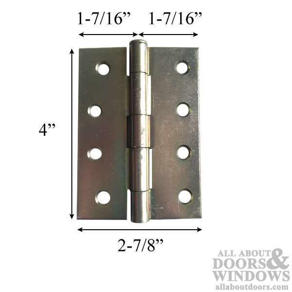 Steel Hinge - 4 x 2-7/8 - Square Corners - Steel Hinge - 4 x 2-7/8 - Square Corners