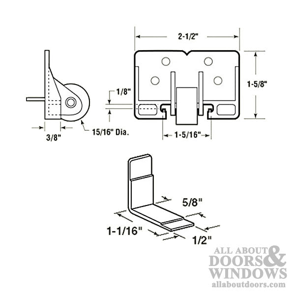 Drawer Track Guide Kit - 3/32 x 1-9/32 Wide Track - Drawer Track Guide Kit - 3/32 x 1-9/32 Wide Track