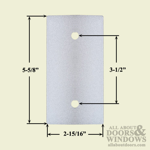 Exit Only Block Off Plate for Exit Device - Aluminum - Exit Only Block Off Plate for Exit Device - Aluminum