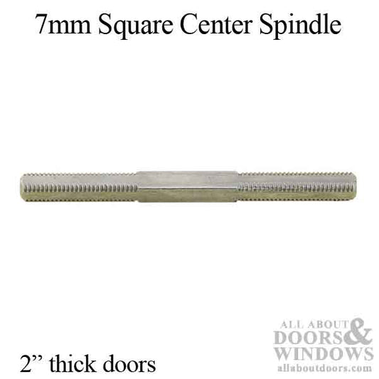 Spindle, 7mm Square center with threaded ends