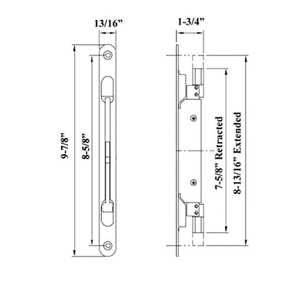 Astragal Mortise Lock Inactive/Passive Panel Door Locking System - Astragal Mortise Lock Inactive/Passive Panel Door Locking System