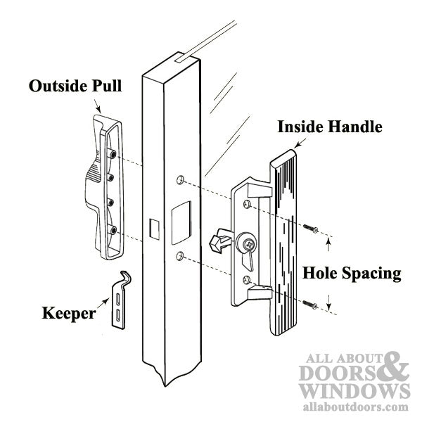 Sliding Glass Door Handle Set Internal Locking - Sliding Glass Door Handle Set Internal Locking