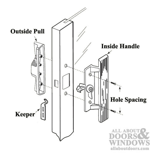 Sliding Glass Door Handle Set Internal Locking - Sliding Glass Door Handle Set Internal Locking