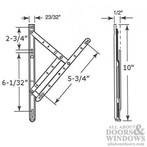 Hinge, Casement & Projecting 10” - 23Lbs - Hinge, Casement & Projecting 10” - 23Lbs