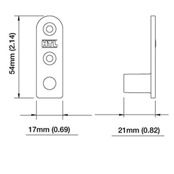 Hoppe Multipoint Flushbolt Rod Guide Standard 10mm Black - Hoppe Multipoint Flushbolt Rod Guide Standard 10mm Black