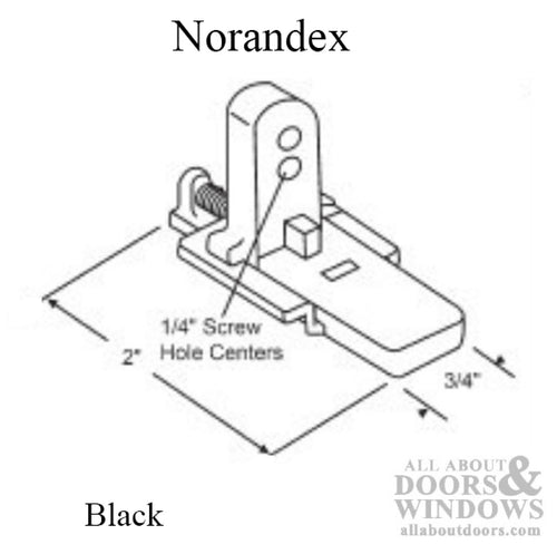 Sash Retainer, Norandex Window Tilt Latch, Pair - Black - Sash Retainer, Norandex Window Tilt Latch, Pair - Black