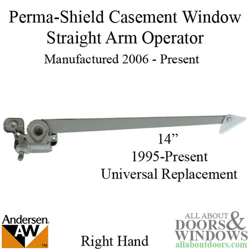 Andersen Casement Window Operator Right Handed Single Arm Operator - Andersen Casement Window Operator Right Handed Single Arm Operator