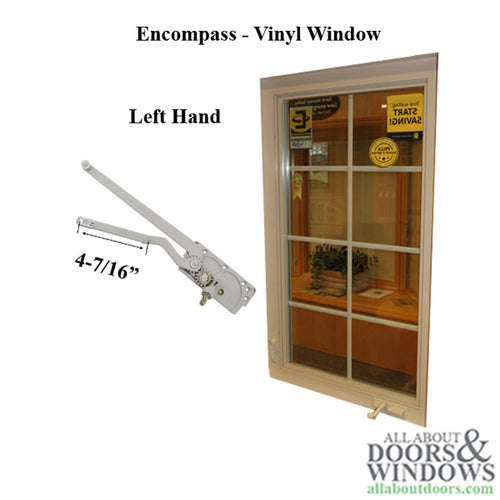 Discontinued - Pella Thermastar Vinyl Casement Operator, Left Hand Window - Replace with 55053 - Discontinued - Pella Thermastar Vinyl Casement Operator, Left Hand Window - Replace with 55053