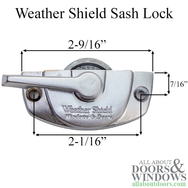 Weather Shield Logo EntryGard II Cam Window Sash Lock Right Hand - Weather Shield Logo EntryGard II Cam Window Sash Lock Right Hand