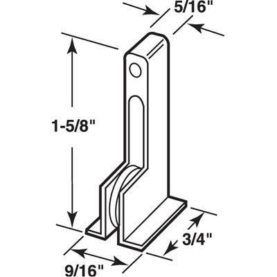 Roller Assembly (Flat) - Sliding Windows, Vertical Rail - Nylon / Brass - Roller Assembly (Flat) - Sliding Windows, Vertical Rail - Nylon / Brass